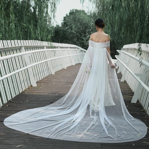 Velo da sposa cattedrale di lusso velo da sposa velo bolero giacca accessori sposa - Foto 5 di 23