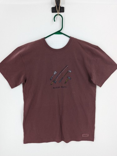 Life is Good Men's Action Hero Tee Shirt, Grill, Golf, Hammer, Fish, Small, NWT