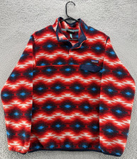 Patagonia Synchilla Snap-T Fleece Pullover Women  s Large Red Navy Aztec 25455FA1