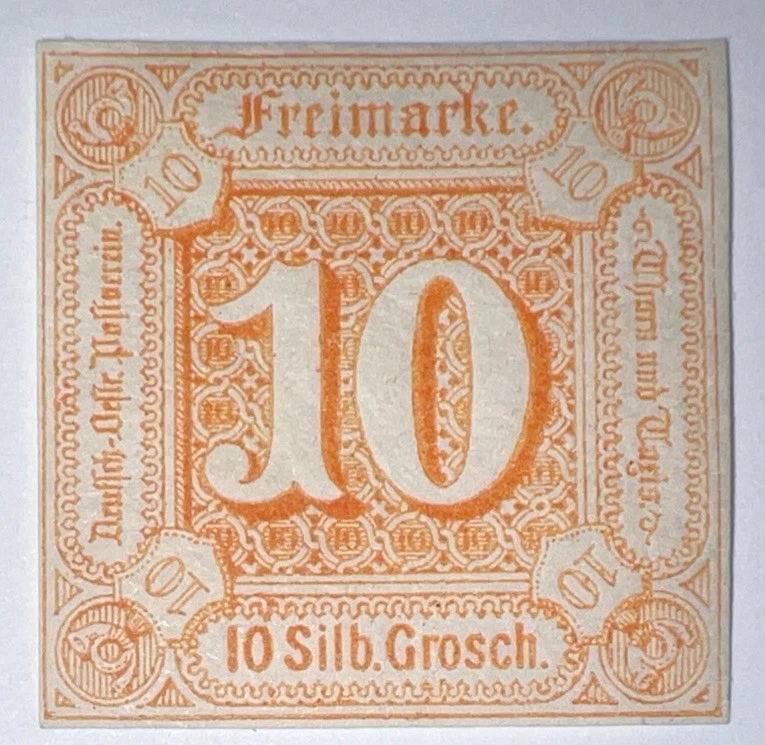 Travelstamps: German States - Thurn & Taxis 1859-64 Sc#14, MOGLH, 10silb.grosch - Image 2 of 4