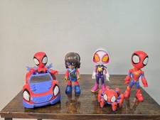 Marvel Spidey And His Amazing Friends Lot Of 4 Figures And Trace-E