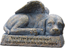 Garden - Dog with Wings Garden Statue, 6H, Garden Collection, Resin and Stone, D
