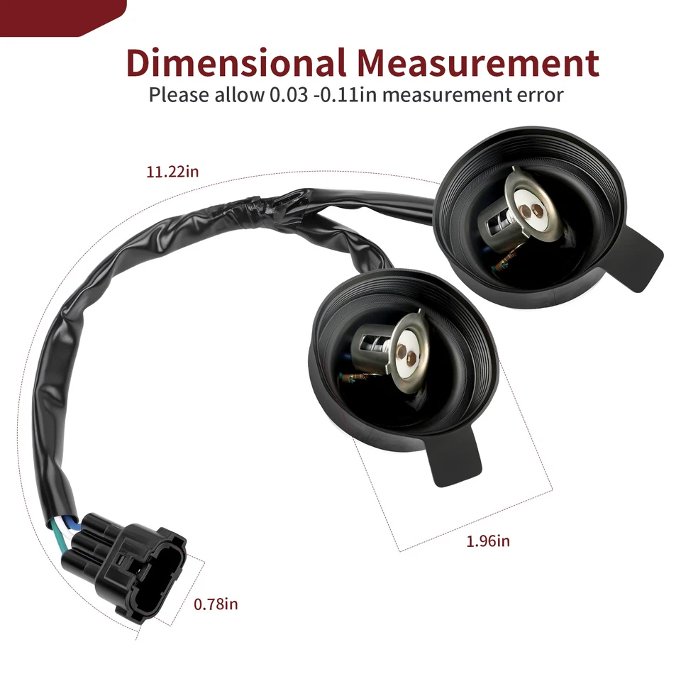 Enchufe de faro para Honda TRX450R 2006-2009 / TRX450ER 2006-2014 33130-HP1-600 Foto 3 de 4