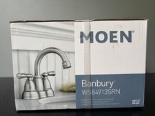 FACTORY SEALED MOEN WS84913SRN TwoHandle High Arc Brushed Nickel Bathroom Faucet