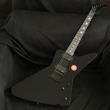 Electric Guitar Explorer Black Middle Finger Inlays Rosewood Fretboard guitar