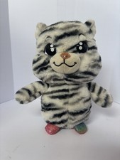 Russ Lil Peepers White Tiger Plush Stuffed Animal 10  Big Eyes Rainbow Feet