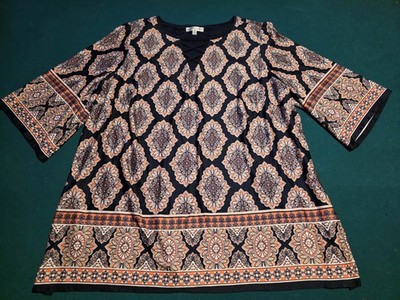Sandra Darren Brand, Womens  Blouse, Size 2xl, 3/4 Sleeve