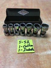 Vintage S-k Swivel Flex Joint Socket Set 7pc 38 Dr 38 To 34 All Usa Made Vintage S-k Swivel Flex Joint Socket Set 7pc 38 Dr 38 To 34 All Usa Made