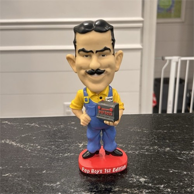 #ad Pep Boys Moe 1st Edition Bobblehead Bobble Dobble Advertising Figure $32.00
