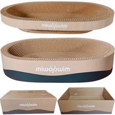 Miwoowim 3-Piece Cat Scratcher Set Oval Bowl Nest For Indoor Cats Mioim-001
