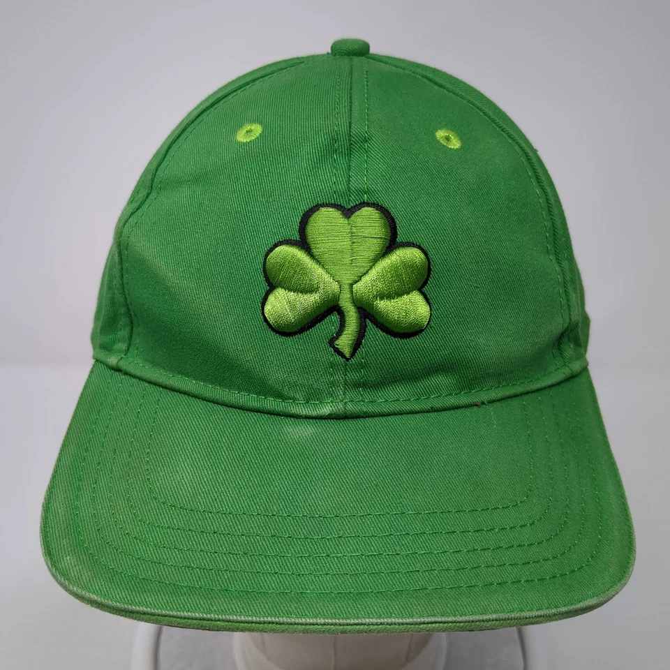 Gorra de trébol irlandés con cierre a presión verde talla única ajustable bordada agujeros ventilados Foto 2 de 4