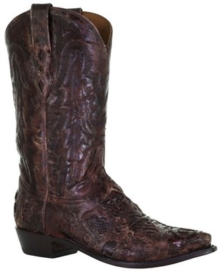 Corral Men's Exotic Alligator Inlay Western Boot - Snip Toe - A4115