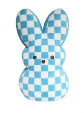 Jumbo 42" PEEPS Soft Plush Easter Bunny Blue White Checker Just Born NWT LMTD