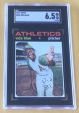 1971 Topps Baseball Trading Card #544 Vida Blue  SGC 6.5 EX-NM +