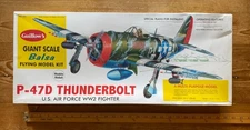 GUILLOW’S P-47D THUNDERBOLT GIANT SCALE BALSA FLYING MODEL KIT 1001 30 3/4" WS