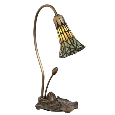 Meyda Lighting 251568 16'' High, Stained Pond Lily Accent Lamp - 251568