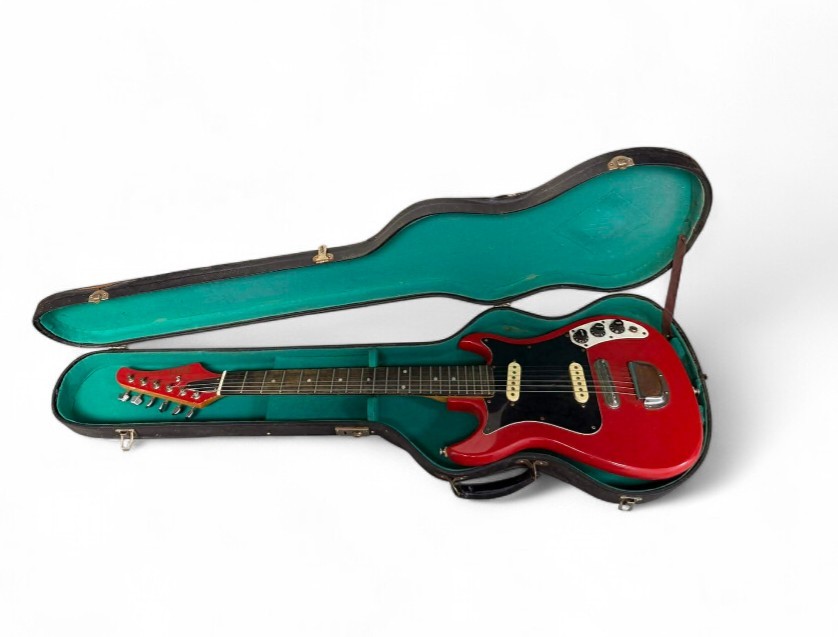 Vintage 1970s Cort Electric Guitar Red MIJ Style Garage Rock w