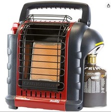 Mr Heater Tragbarer Gasheizer mit Gasflasche - Gasheizstrahler - Schwarz/Rot