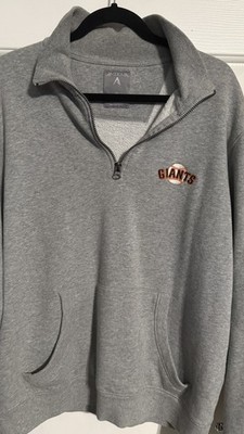 San Francisco Giants, Men's M, MLB, 1/4 Zip, Long Sleeve Sweatshirt, Light Gray