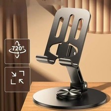 Aluminum 360  Rotating Phone Holder Foldable Stand Anti Slip Universal