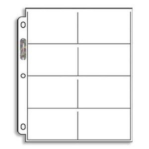 20 (Twenty) Single Ultra Pro 8-Pocket Pages - Eight Pockets 1 Pack, Clear  - Picture 1 of 2