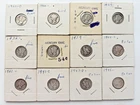 [Set of 12] 1920-1945 Circulated Mercury Dimes 90% Silver 0.879 troy oz silver