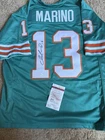 Dan Marino Autograph Miami Dolphins Teal Football Jersey JSA Signed