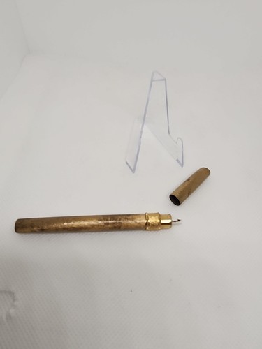 VINTAGE 60's MAX FACTOR HOLLYWOOD GOLD METAL AUTOMATIC EYE PENCIL LINER - Brown - Picture 5 of 5