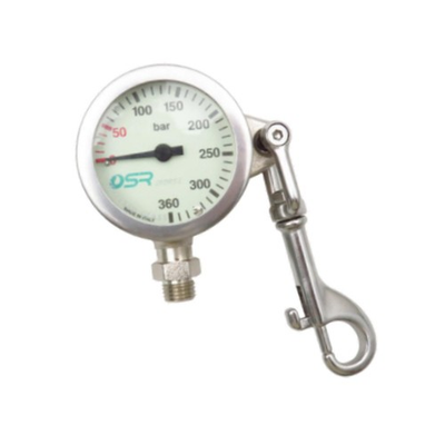 #ad Diving Pressure Gauge with Hook Lightweight Portable Compact Metal 350Bar High $115.42
