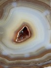 Natural Agate Geode Crystal Rock Blue Brown Polished — photo 2