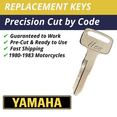 Yamaha Ignition Key Cut to Code Motorcycle Replacement A44332-A44444