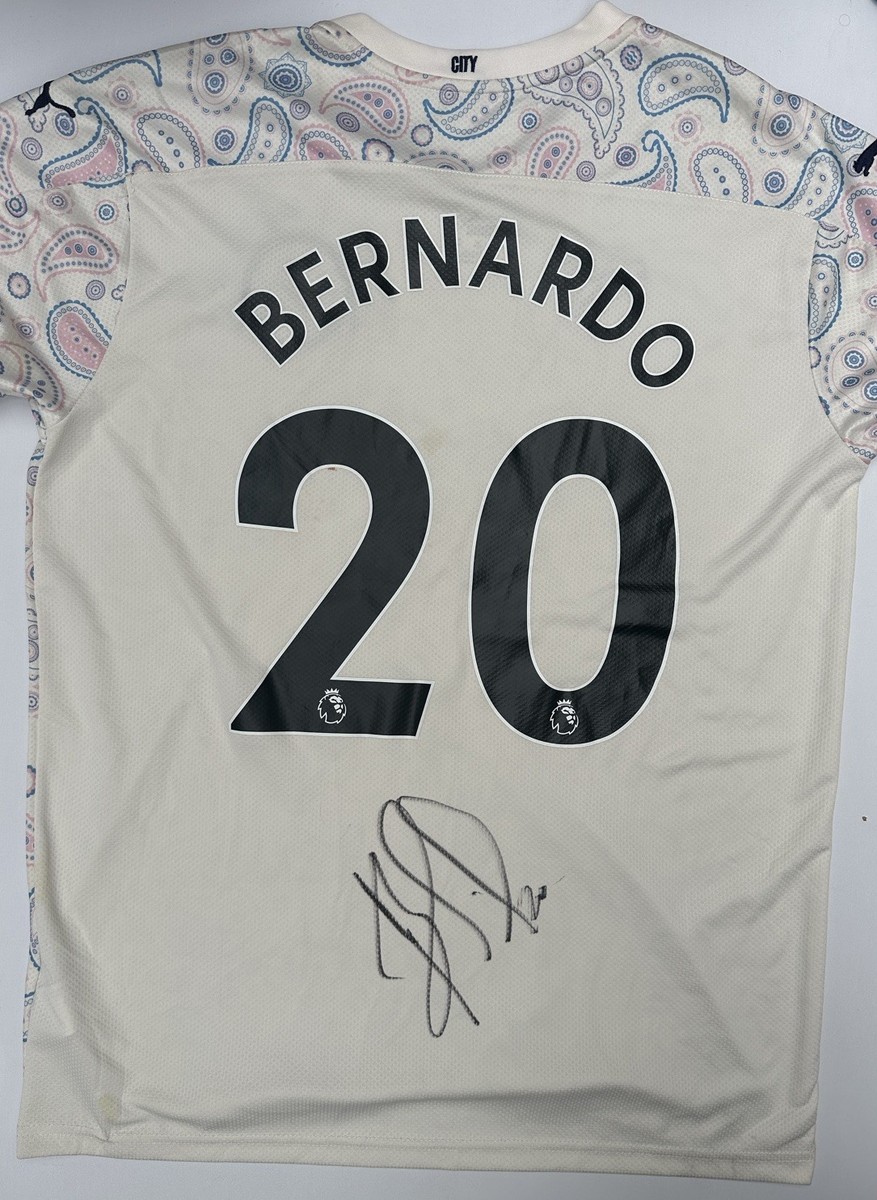 Signed Bernardo Silva Manchester City Shirt 20/21 Puma third kit