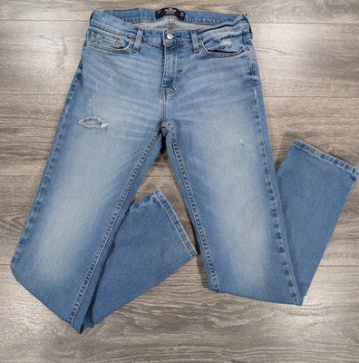 Hollister Blue Slim Straight Epic Flex Jeans Size 29x32