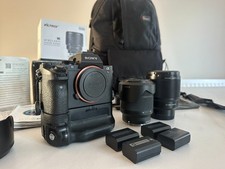 Sony A7ii Mirrorless Camera / 28-70mm & 85mm Prime Lens / 4 Batteries & Grip