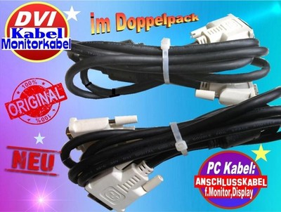 DVI-Kabel Monitorkabel DVI-D zu DVI-D mit 2 Ferritkernen Anschluss/Anzeigekabel