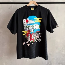 28L x 21W — BAPE Japan Culture Ape Head Tee Black T-Shirt *CHECK DESCRIPTION
