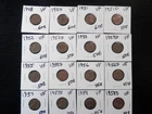 16 Circulated VF Lincoln Wheat Cents 1948 to 1958D