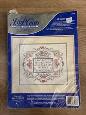 ABC Sampler J.&P. Coats Counted Cross Stitch Kit 23516 Size 14" x 12" Alphabet