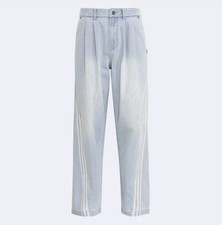 Adidas Adilenium Season 5 3-Stripe Faded Blue Denim Jeans 32 New Nwt