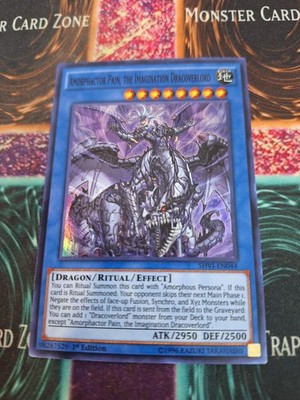 Yugioh Amorphactor Pain, The Imagination Dracoverlord SHVI-EN044 Super 1st Ed NM