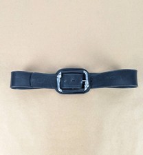Vintage Gucci Women's Horse Hoof Buckle Black Leather Waist Belt 30"-27.5" Italy