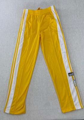Adidas Adibreak Pants Womens Extra Small Bold Gold White Snap Track Pants NWT