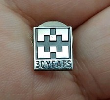 CTO Sterling Silver 30 Year Employee Award Pin Geometric Pattern Made in USA VTG