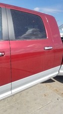 12 Dodge Ram 3500 Laramie Door Rear Left Driver Red And Silver Mega Cab