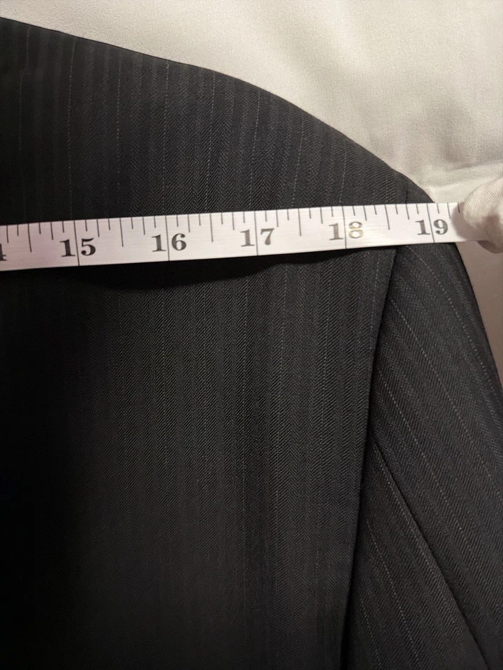 Blazer masculino Ermenegildo Zegna 56L listra de giz lã cashmere Itália jaqueta terno - Imagem 4 de 4