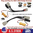 For 21+ Dodge Durango Headlight Turn Signal Bulb to Full LED Conversion Harness