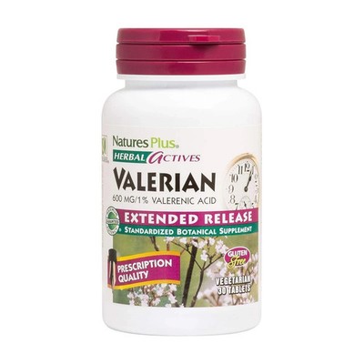 NaturesPlus Herbal Actives Valerian 600mg Extended Release - 30 Tablets - Veg...
