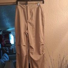 A New Day Women s Tan Solid Flat Front Chino Pants Regular Size 10