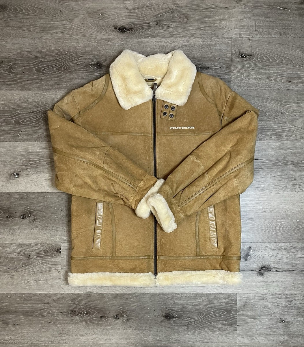PHAT FARM スウェードレザー ジャケット 5XL 裏地ファー PHAT FARM スウェードレザー ジャケット 5XL 裏地ファー