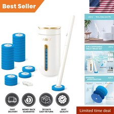 Elegant Disposable Toilet Brush Cleaning System with 24 Refills - Ocean Breeze